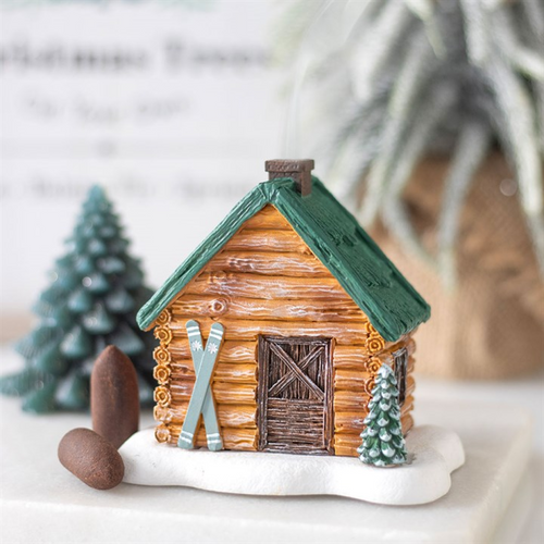 Cabin Ski Chalet Incense Cone Holder