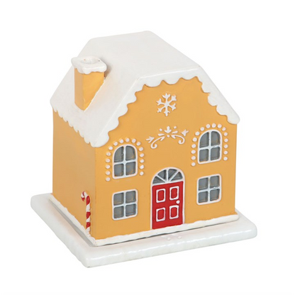 Candy Cane Gingerbread House Incense Cone Holder