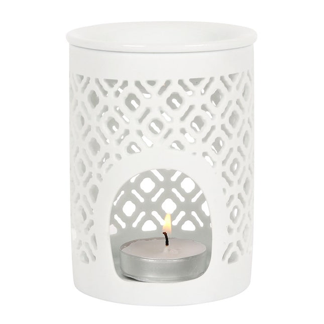 Matte Lattice Cut Oil Burner