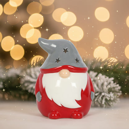 Red and Grey Gonk Tealight Holder