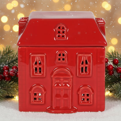 Red Ceramic House Oil Burner
