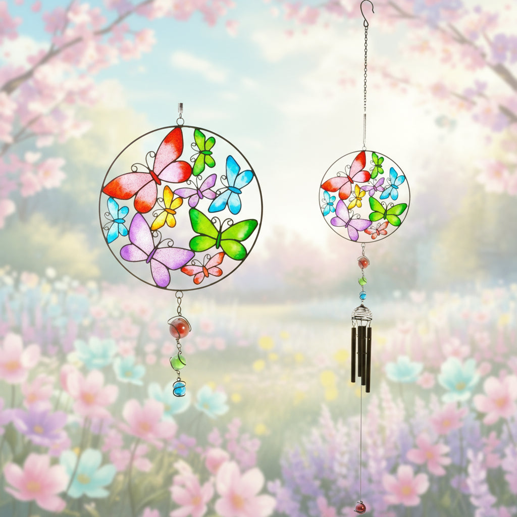 Circle Butterfly Windchime