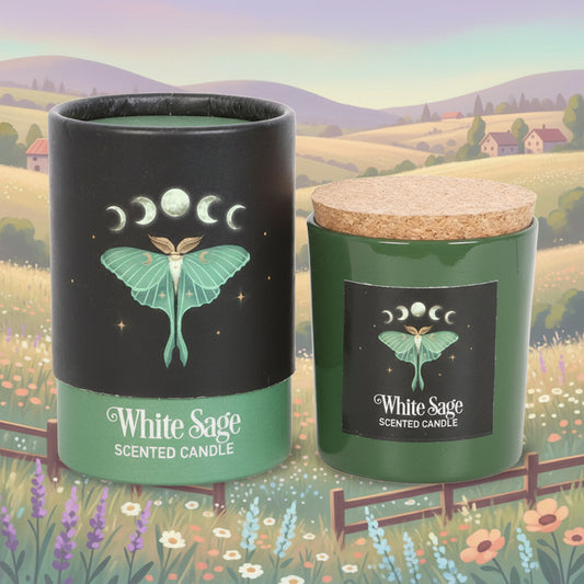 Luna Moth White Sage Candle